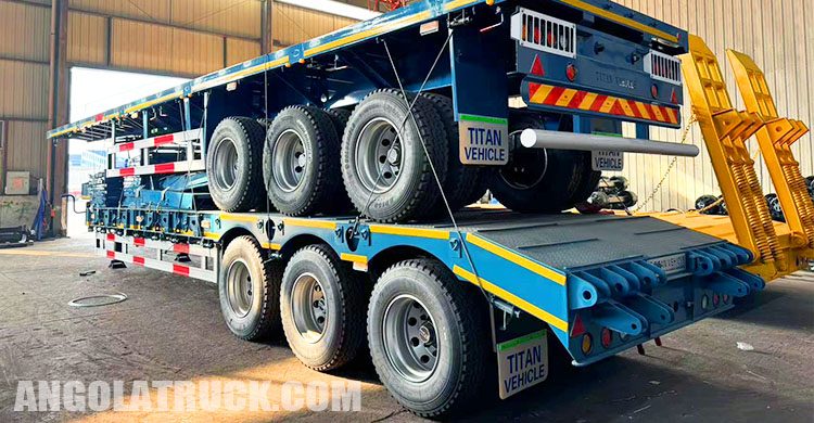 3 Axle Low Bed Trailer for Sale Price in Angola