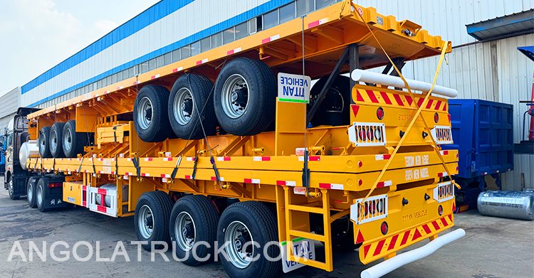 3 Axle 40 Ft Semi Flatbed Trailer for Sale in Angola