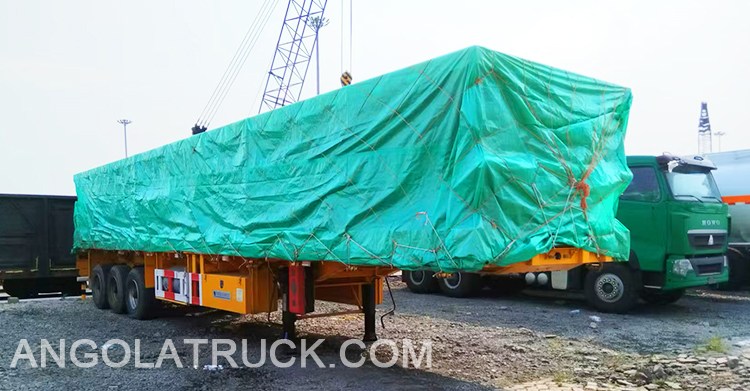 3 Axle 40 Ft Semi Flatbed Trailer for Sale in Angola