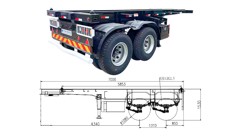 20 Ft Container Trailer | Skeletal Semi Trailer for Sale in Angola Luanda