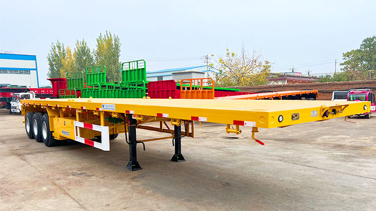 40 Ft Flatbed Semi Trailer | 3 Axle Flatbed Trailer for Sale in Angola