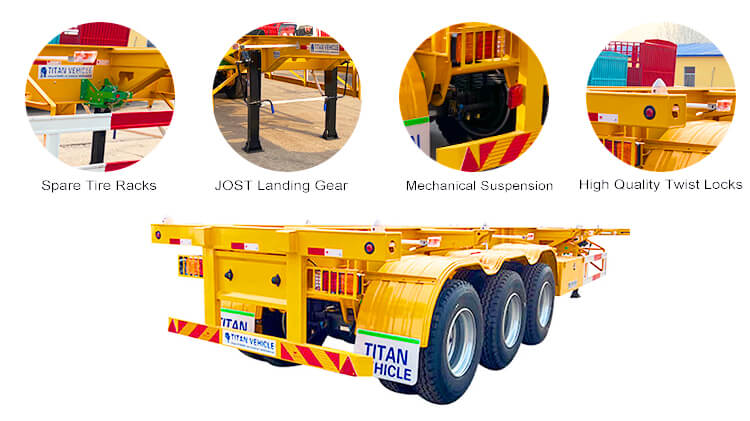 Container Chassis | 40 Feet Container Trailer for Sale in Angola