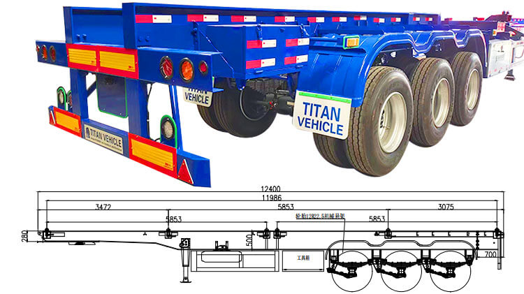 40 Foot Container Trailer | Skeletal Trailer for Sale in Angola