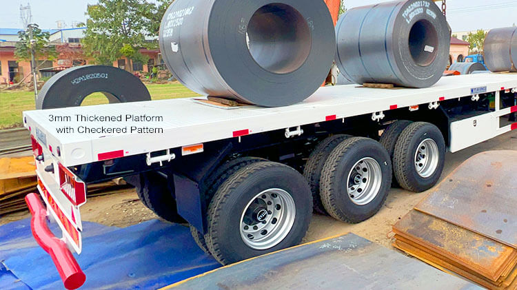 Tri Axle Flatbed Tractor Trailer | 40 Ft Semi Truck Flatbed Trailer for Sale in Angola