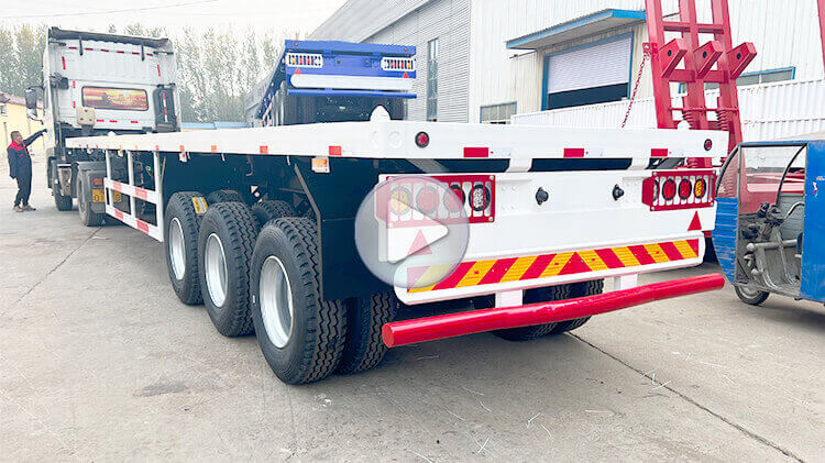 Tri Axle Flatbed Tractor Trailer | 40 Ft Semi Truck Flatbed Trailer for Sale in Angola