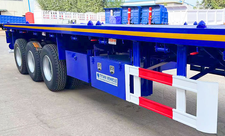 Flat Bed Semi Trailer | 3 Axle 40ft Flat Bed Trailer for Sale in Angola Luanda