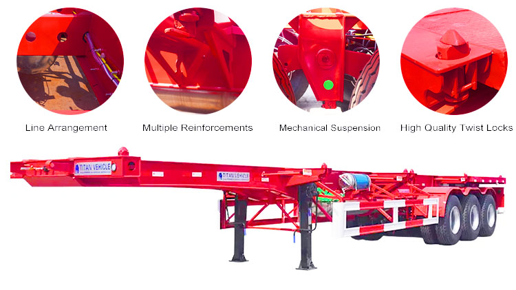 40 Ft Container Trailer Price | Container Semi Trailer for Sale in Angola