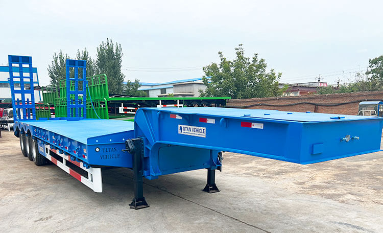 60 Ton 3 Axle Low Bed Trailer for Sale in Angola
