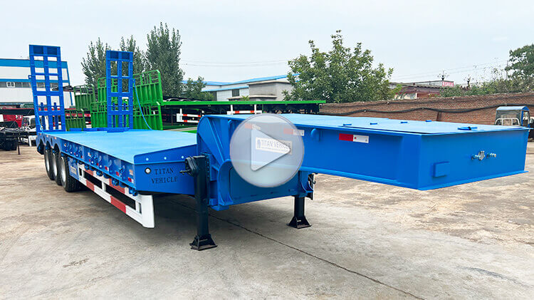 60 Ton 3 Axle Low Bed Trailer for Sale in Angola