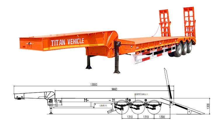 3 Axle 60 Ton Low Loader Price | Low Loader Trailer for Sale in Angola