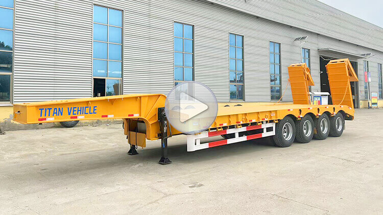 Low Bed Truck | 4 Axle 80 Ton Hydraulic Low Bed Truck for Sale in Angola