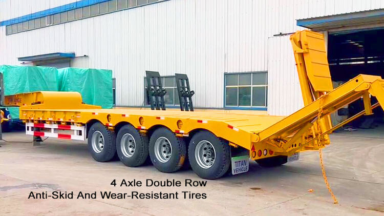 Low Bed Truck | 4 Axle 80 Ton Hydraulic Low Bed Truck for Sale in Angola