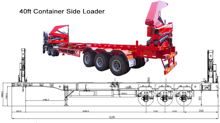 40ft Side Lift Trailer | Container Side Loader for Sale in Angola