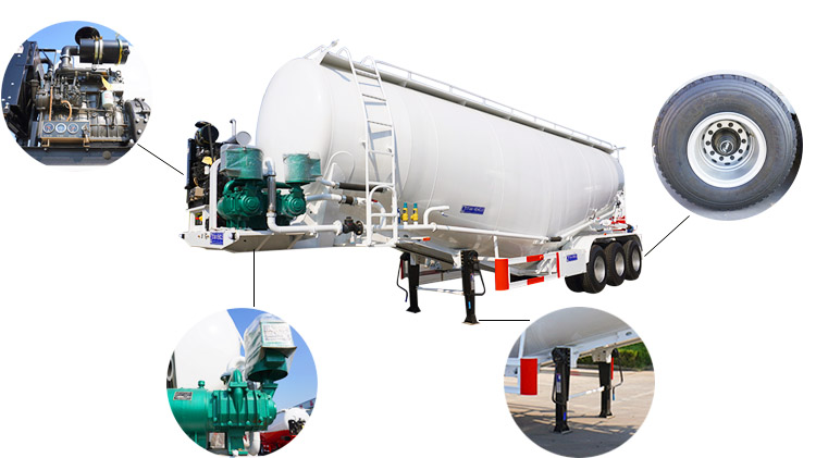 3 Axle Bulk Cement Tanker Truck | Cement Bulker Truck for Sale in Angola