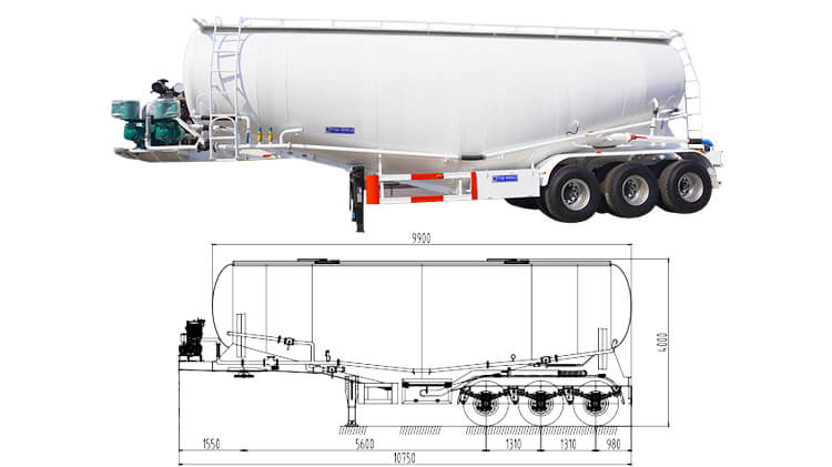 3 Axle Bulk Cement Tanker Truck | Cement Bulker Truck for Sale in Angola
