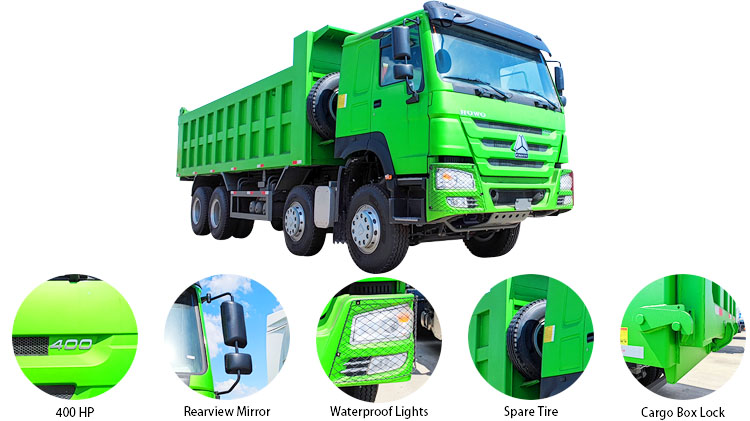 Sinotruk Howo 8x4 Dump Truck 400 HP for Sale Price in Angola