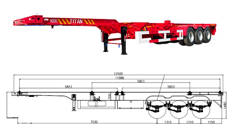 40 Foot Container Trailer Price | Container Semi Trailer for Sale in Angola