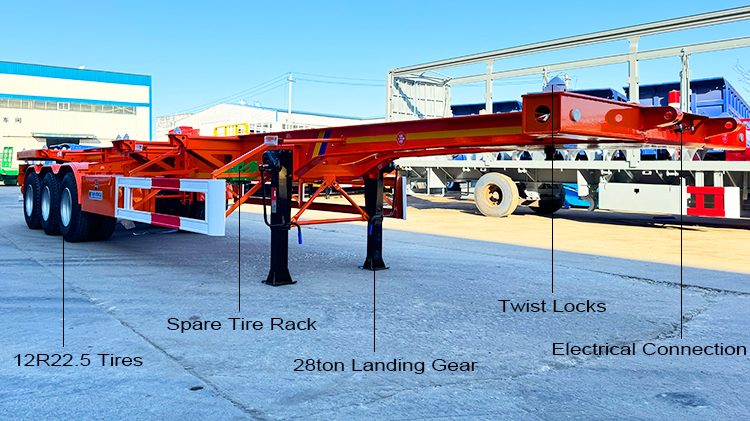 Skeletal Semi Trailer | Skeletal Trailer for Sale in Angola