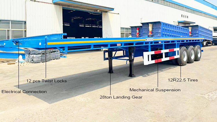 Flatbed Tractor Trailer | Flatbed Truck Trailer for Sale in Angola