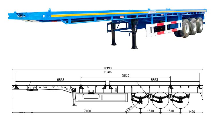 Flatbed Tractor Trailer | Flatbed Truck Trailer for Sale in Angola