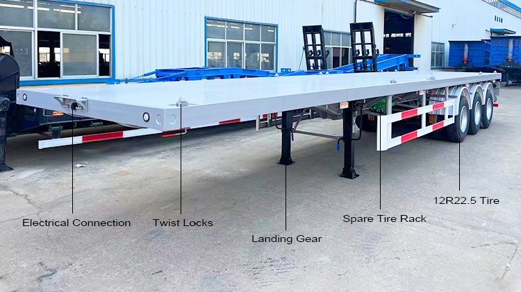 Semi Flatbed Trailer 3 Axle | Flatbed Trailer Trucks for Sale in Angola