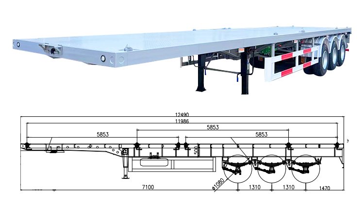 Semi Flatbed Trailer 3 Axle | Flatbed Trailer Trucks for Sale in Angola