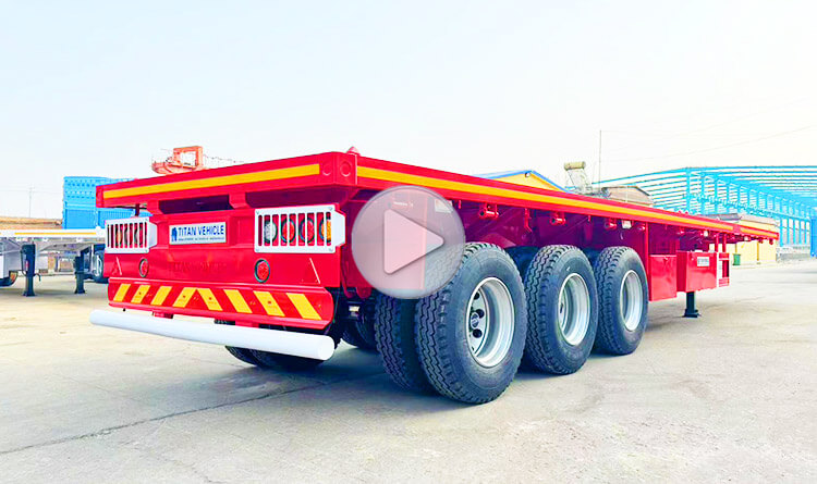 Flatbed Semi Trailer | 3 Axle Flatbed Trailer for Sale in Angola