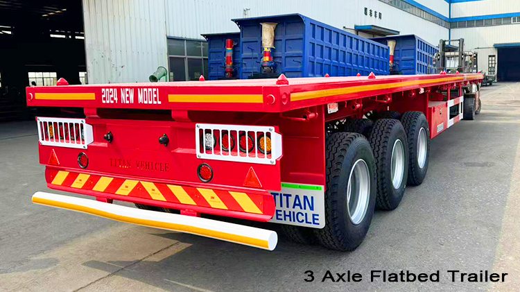 Flatbed Semi Trailer | 3 Axle Flatbed Trailer for Sale in Angola