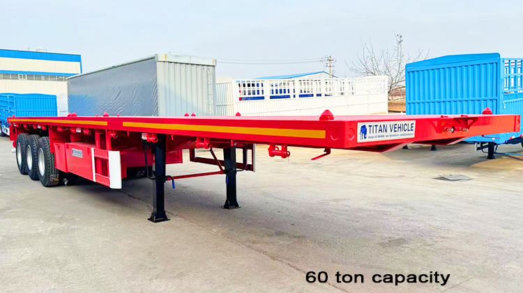 Flatbed Semi Trailer | 3 Axle Flatbed Trailer for Sale in Angola