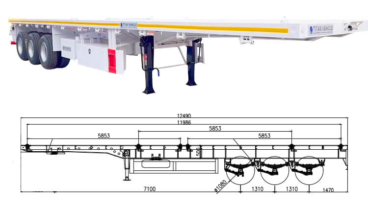 Flat Bed Semi Trailer | Flat Bed Trailer for Sale in Luanda Angola