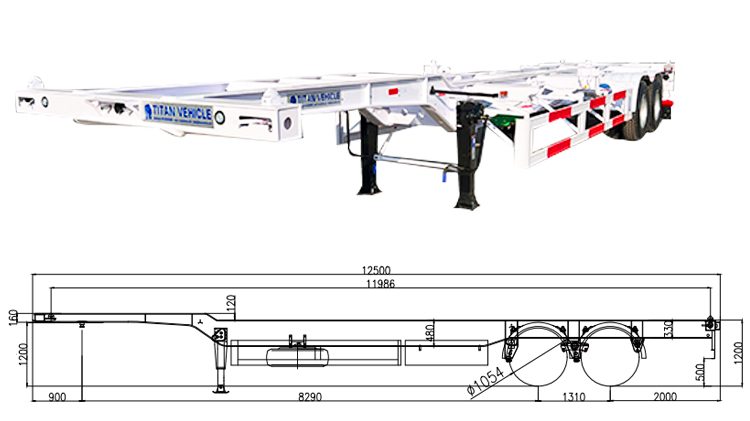 Container Chassis | 40 ft Container Trailer for Sale in Angola
