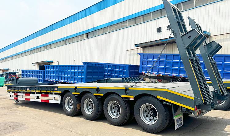 100 Ton Low Bed Trailer Truck for Sale in Angola