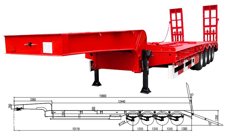 Low Bed Semi Trailer | Low Bed Truck for Sale in Angola