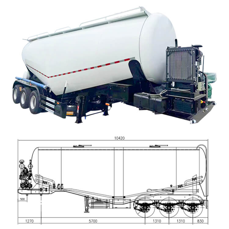 3 Axle Cement Bulker Truck Trailer for Sale in Angola