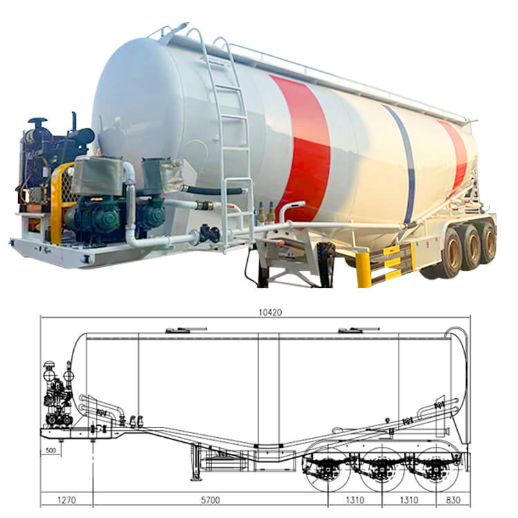 Bulk Cement Tanker Truck Trailer for Sale in Angola