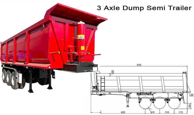 End Dump Trailer for Sale in Angola