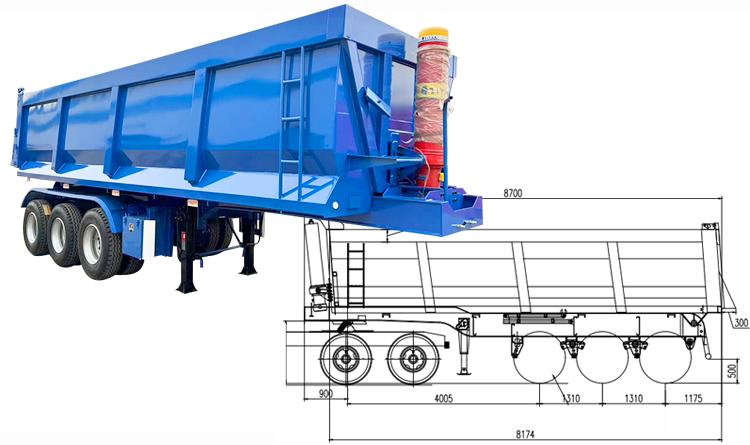 U Shape Dump Semi Trailer in Angola