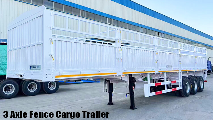 3 Axle 60 Ton Fence Semi Trailer for Sale in Angola