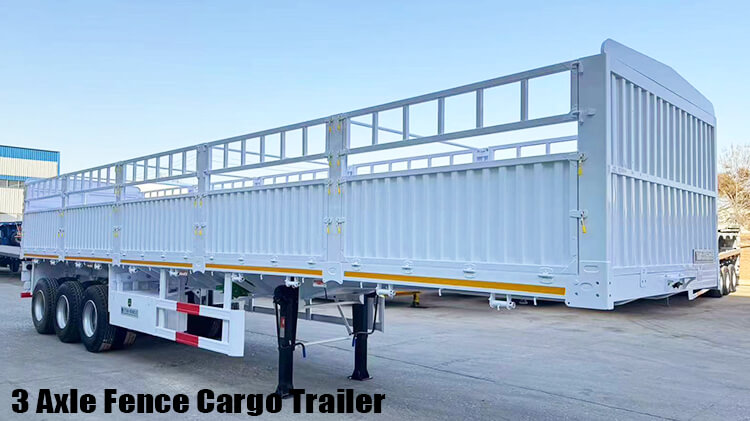 3 Axle 60 Ton Fence Semi Trailer for Sale in Angola