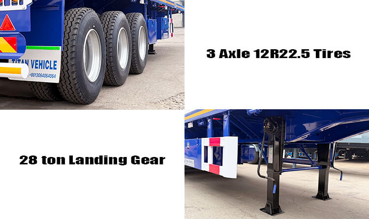 New Heavy Duty 3 Axle 40 Foot Flatbed Trailer for Sale in Angola