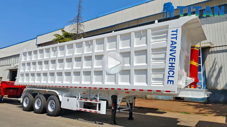 End Dump Semi Trailer Truck in Luanda Angola