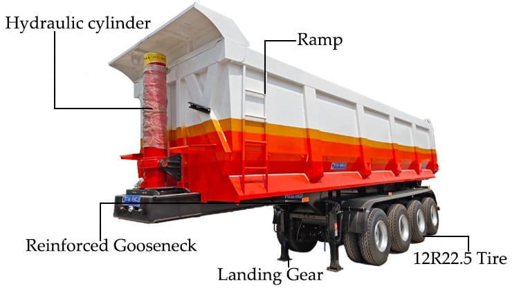 Hydraulic Dumper Trailer for Sale in Angola