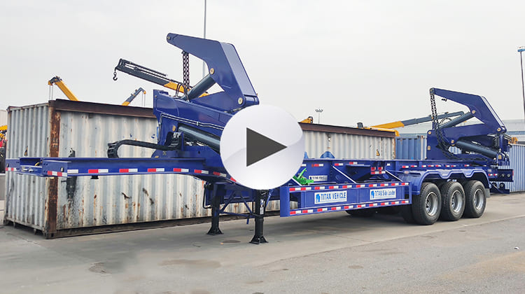 Tri Axle Container Side Lifter Trailer Truck for Sale in Angola