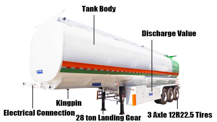 3 Axle Petrol Palm Oil Tanker Trailer for Sale in Angola