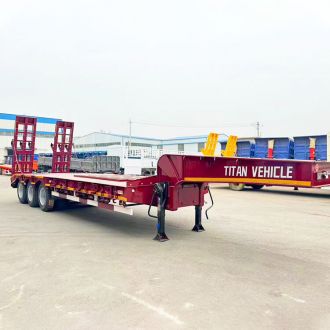 3 Axle Lowbed Trailer Truck